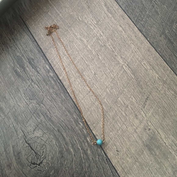 Necklace with a teal ball - Picture 1 of 2